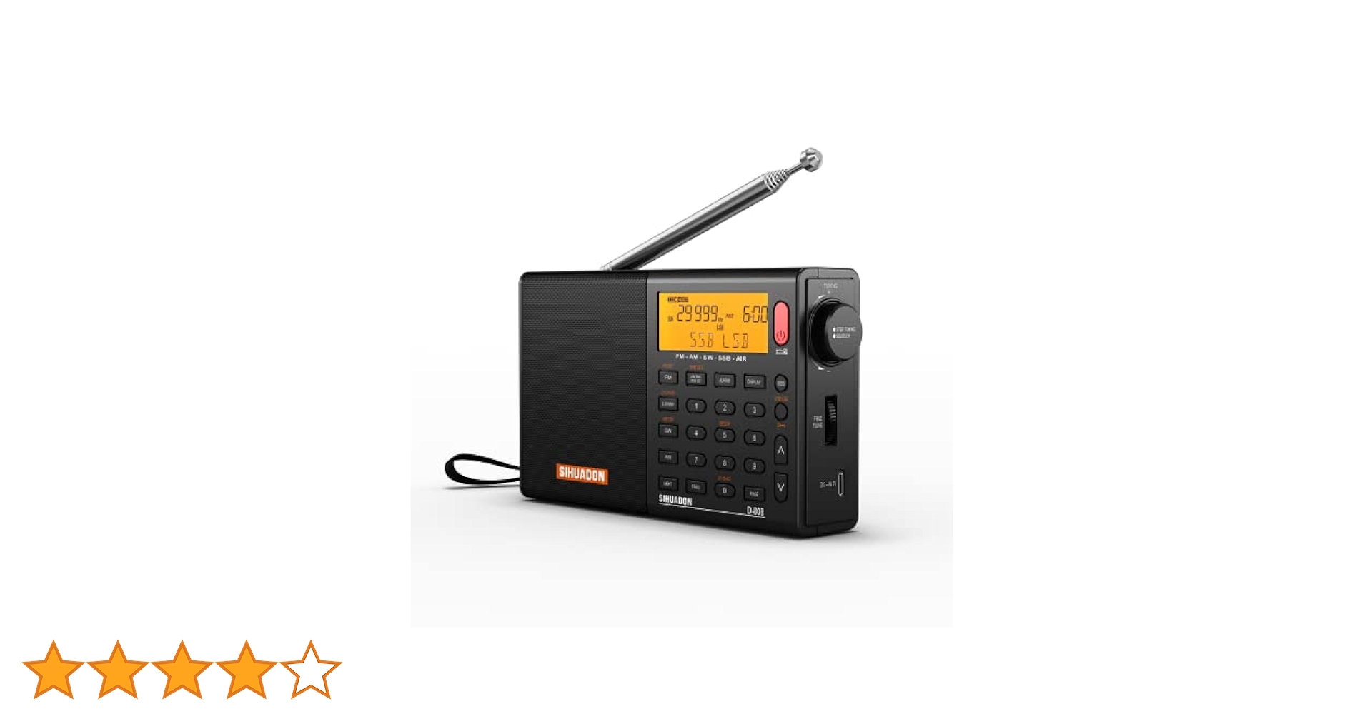 Amazon.co.jp: SIHUADON D-808 ポータブルラジオ FM/AM/SW/LW